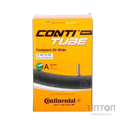Велосипедна камера Continental Compact 20"x1.9-2.5 wide 50-406 / 62-451 RE AV34mm (181271)