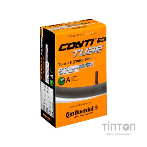 Велосипедна камера Continental Tour 28" Slim 28-609 / 37-642 RE AV40mm (181971)