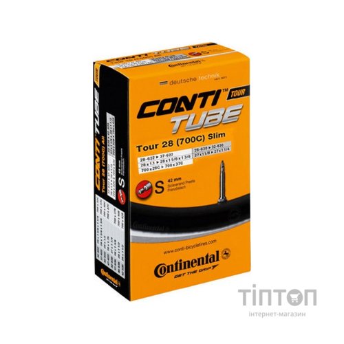 Велосипедна камера Continental Tour 28" Slim 28-609 / 37-642 RE PR42mm (181991)