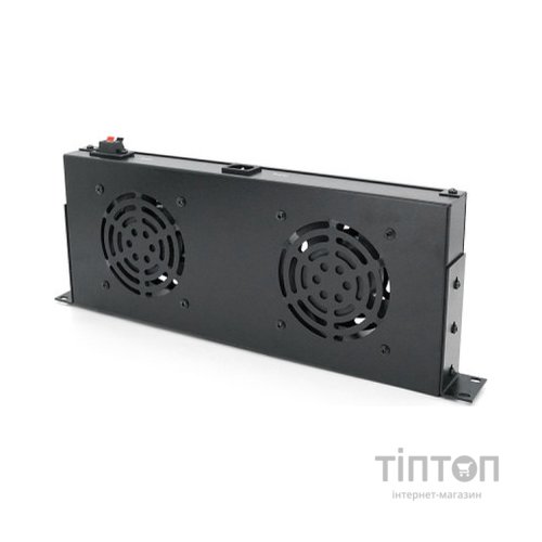 Вентиляторний модуль 2 вент. з термостатом, 19" 1U Merlion (31227 / JG-02)