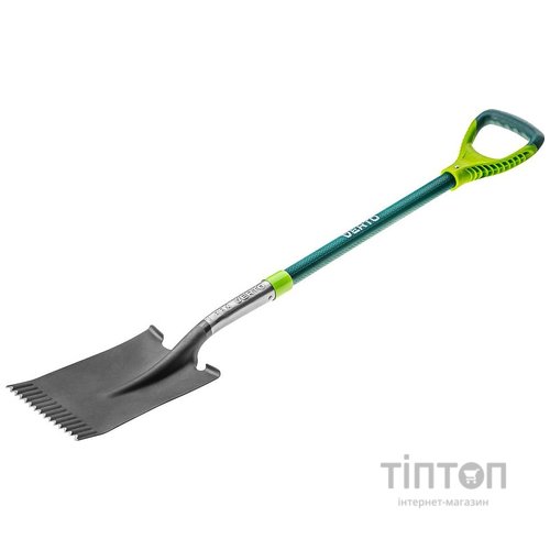 Лопата Verto прямая, металлическая ручка (15G004)