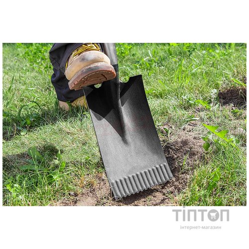 Лопата Verto прямая, металлическая ручка (15G004)