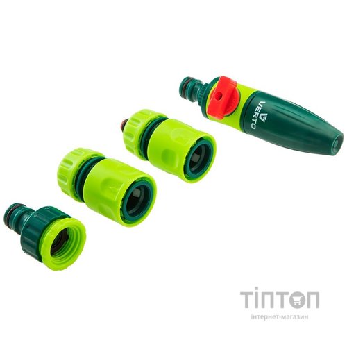 Verto Набір: Зрошувач прямий, з'єднувачі, з коннектором 1/2"