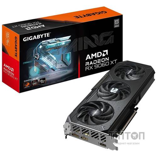 Відеокарта AMD Radeon RX 9060 XT 8GB GDDR6 Gaming OC Gigabyte (GV-R9060XTGAMING OC-8GD)