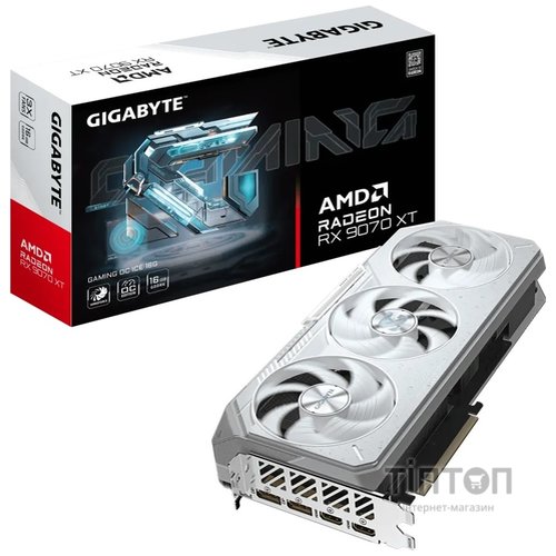 Відеокарта AMD Radeon RX 9070 XT 16GB GDDR6 Gaming OC Ice Gigabyte (GV-R907XGAMINGOCICE-16GD)