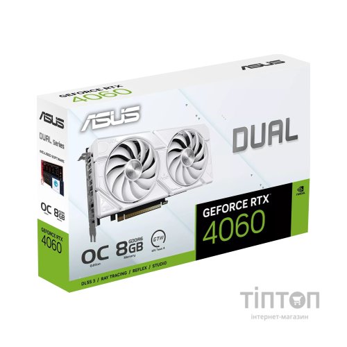 Відеокарта ASUS GeForce RTX4060 8Gb DUAL OC WHITE EVO (DUAL-RTX4060-O8G-EVO-WHITE)