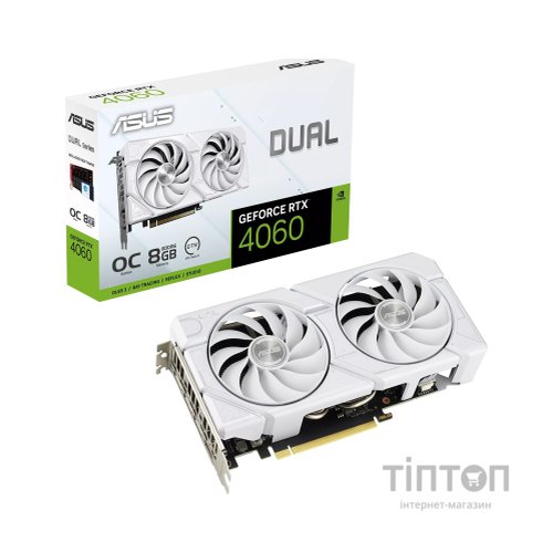 Відеокарта ASUS GeForce RTX4060 8Gb DUAL OC WHITE EVO (DUAL-RTX4060-O8G-EVO-WHITE)