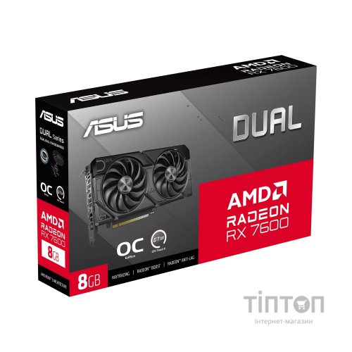 Відеокарта ASUS Radeon RX 7600 8Gb DUAL OC EVO (DUAL-RX7600-O8G-EVO)
