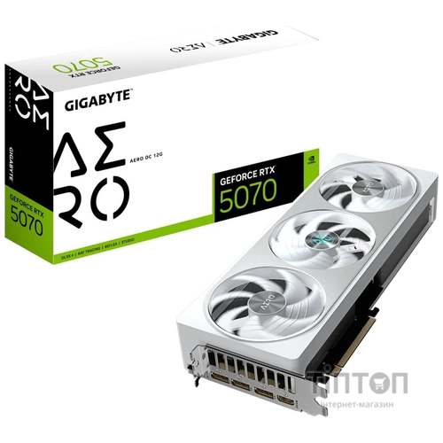 Відеокарта GF RTX 5070 12GB GDDR7 Aero OC Gigabyte (GV-N5070AERO OC-12GD)