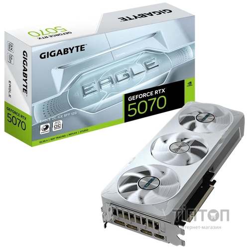 Відеокарта GF RTX 5070 12GB GDDR7 Eagle OC Ice Gigabyte (GV-N5070EAGLEOC ICE-12GD)