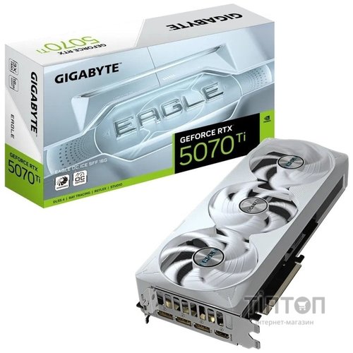 Відеокарта GF RTX 5070 Ti 16GB GDDR7 Eagle OC Ice Gigabyte (GV-N507TEAGLEOC ICE-16GD)
