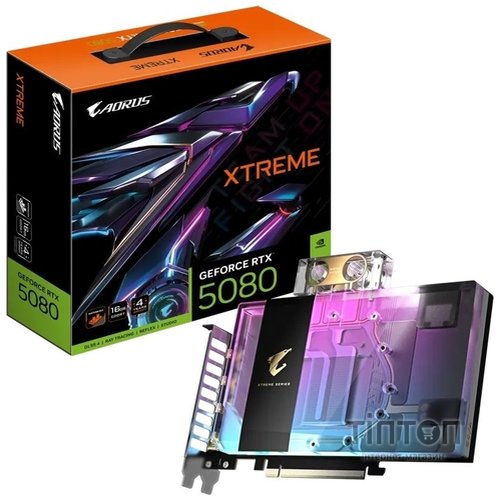 Відеокарта GF RTX 5080 16GB GDDR7 Aorus Xtreme Waterforce WB Gigabyte (GV-N5080AORUSX WB-16GD)