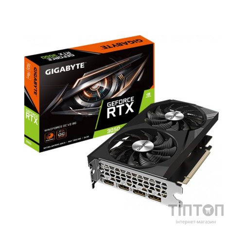 Відеокарта GIGABYTE GeForce RTX3050 8Gb WINDFORCE OC V2 (GV-N3050WF2OCV2-8GD)