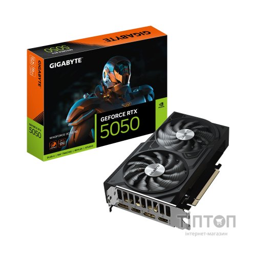 Відеокарта GIGABYTE GeForce RTX5050 8Gb WINDFORCE OC V2 (GV-N5050WF2OCV2-8GD)