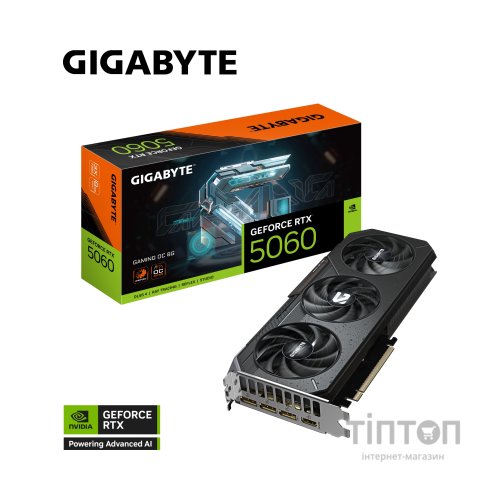 Відеокарта GIGABYTE GeForce RTX5060 8Gb GAMING OC (GV-N5060GAMING OC-8GD)