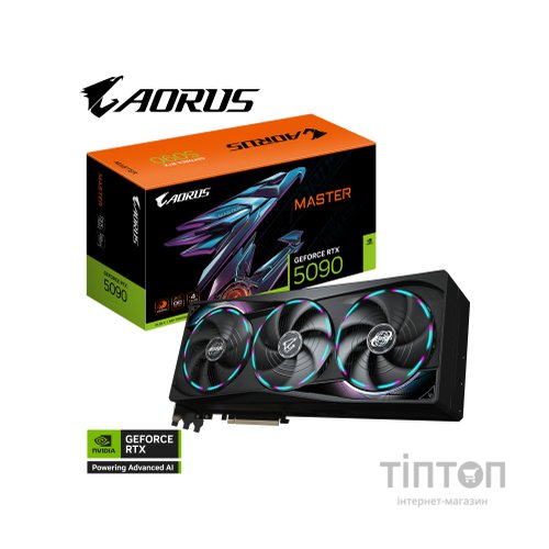 Відеокарта GIGABYTE GeForce RTX5090 32GB AORUS MASTER (GV-N5090AORUS M-32GD)