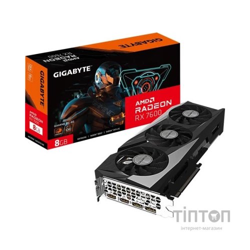 Відеокарта GIGABYTE Radeon RX 7600 8Gb GAMING OC (GV-R76GAMING OC-8GD)