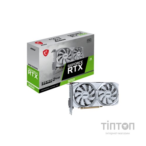 Відеокарта MSI GeForce RTX3050 8Gb VENTUS 2X XS WHITE OC (RTX 3050 VENTUS 2X XS WHITE 8G OC)