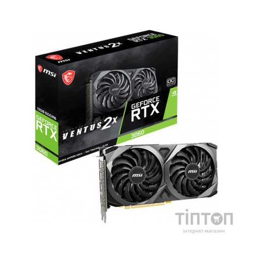 Відеокарта MSI GeForce RTX3060 12Gb VENTUS 2X OC (RTX 3060 VENTUS 2X 12G OC)