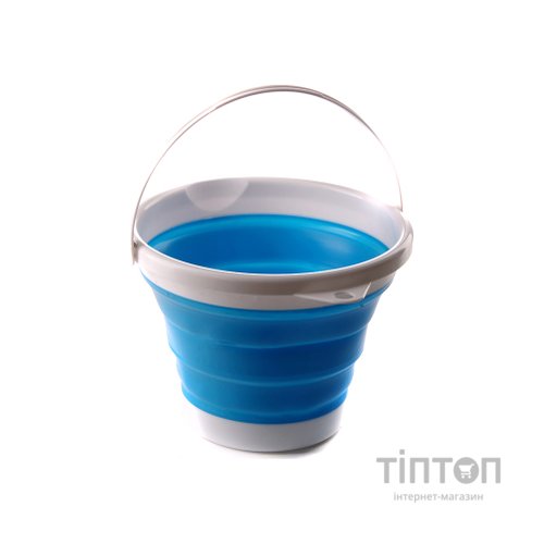 Відро складне СИЛА силіконове 5 л blue (961003)