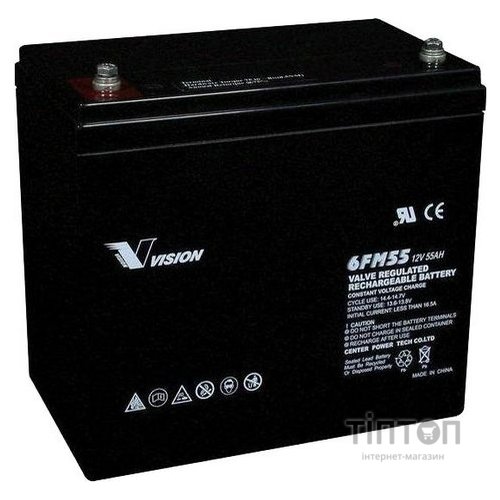Батарея до ДБЖ Vision FM 12V 55Ah (6FM55E-X)
