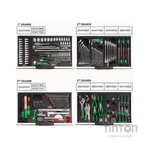 Візок з інструментом Toptul 7 секцій 211 од. (GCAJ0066)