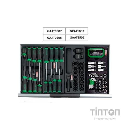 Візок з інструментом Toptul Pro-Plus в інструментальному візку 7 секцій 305 од. червона (GCAJ305H)