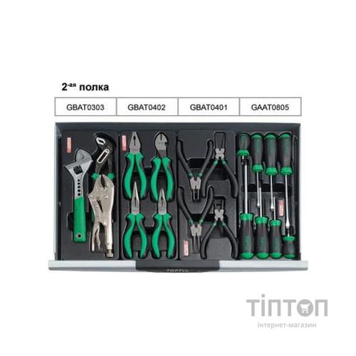 Візок з інструментом Toptul в інструментальному візку 7 секцій 227 од. червона (GCAJ0018)