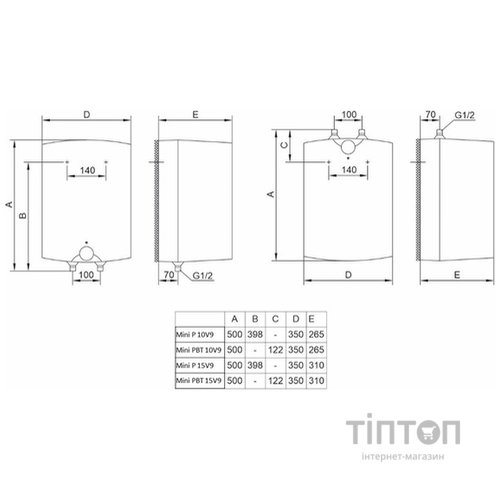 Водонагрівач Tiki Mini PBT 15V9 (GT 15 U)