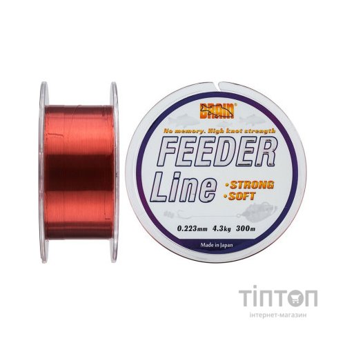 Волосінь Brain Feeder 300 m 0,223 mm #1.7, 4.3 kg, 9.5 lb, ц.: copper (1858.70.03)