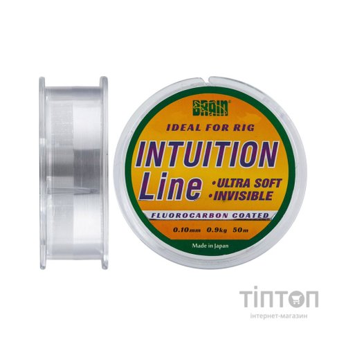 Волосінь Brain Intuition 50m 0,10 mm #0,35 0,9 kg 1,9 lb ц.: clear (1858.70.12)