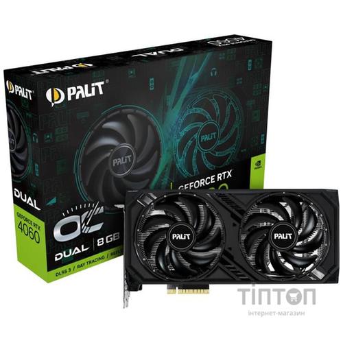 Видеокарта GF RTX 4060 8GB GDDR6 Dual Palit (NE64060019P1-1070D)