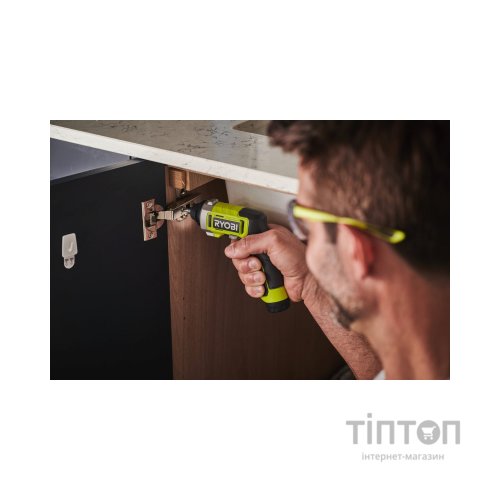 Викрутка акумуляторна Ryobi RSD4-120T 4В, USB, Lithium, 1х2Ah, 5Нм, 200об/хв, кейс, 10 насадок (5133006210)