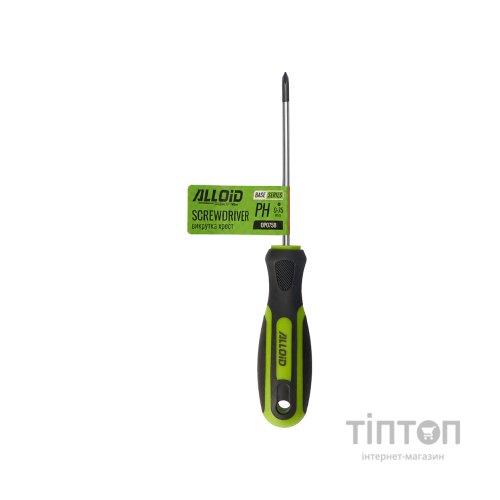 Викрутка Alloid Base, хрест, PH0, 75мм (OP075B)