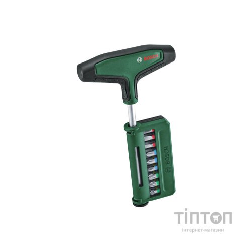 Викрутка Bosch для біт, Т-подібне руків'я, 19 насадок, 100mm, сталь CrV (1.600.A03.9J3)