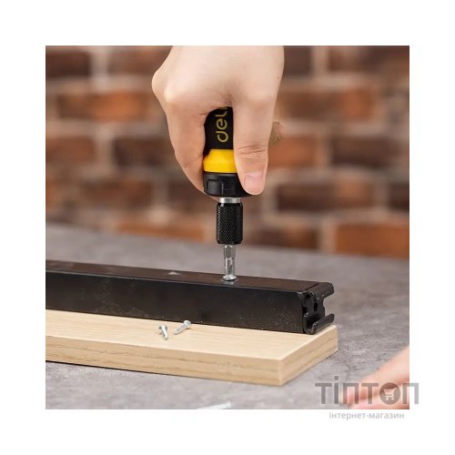 Викрутка Deli PH2 + SL6 з тріскачкою (EDL626010)