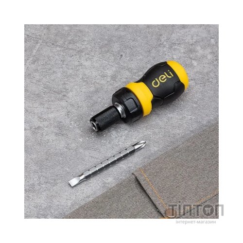 Викрутка Deli PH2 + SL6 з тріскачкою (EDL626010)