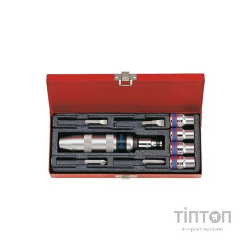 Викрутка KING TONY ударна 1/2" з бітами 10 шт (4505MR)