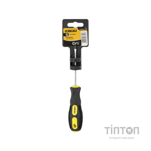 Викрутка Sigma шліцева SL3.0x75мм CrV (4006301)
