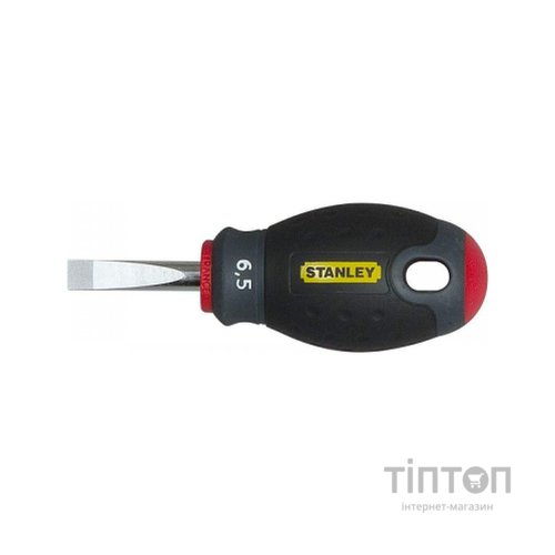 Викрутка Stanley FatMax Stubby, SL6,5 х 30мм, укорочена з паралельним джалом під прямий шліц. (0-65-404)