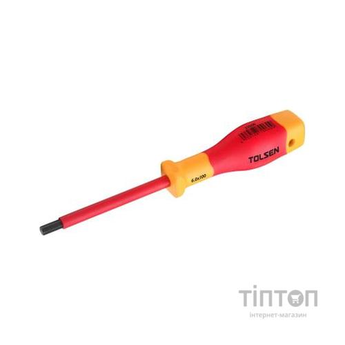 Викрутка Tolsen Premium діелектрична VDE шестигранна H 6.0х100 мм (V31006)