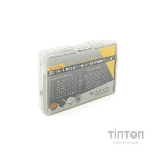 Викрутка Voltronic 52-in-1, насадки та головки, довжина тримача 88 mm, Box (YT-52-1)