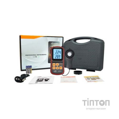 Вимірювач освітленості Benetech цифровий + термометр, USB (GM1030C)