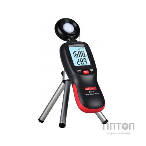 Вимірювач освітленості Wintact цифровий + термометр, Bluetooth 200000 Lux (WT81B)