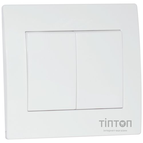 Вимикач SVEN Home SE-104 подвійний прихованого типу білий UAH