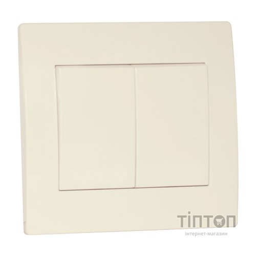 Вимикач SVEN Home SE-104 подвійний прихованого типу слонова кістка UAH