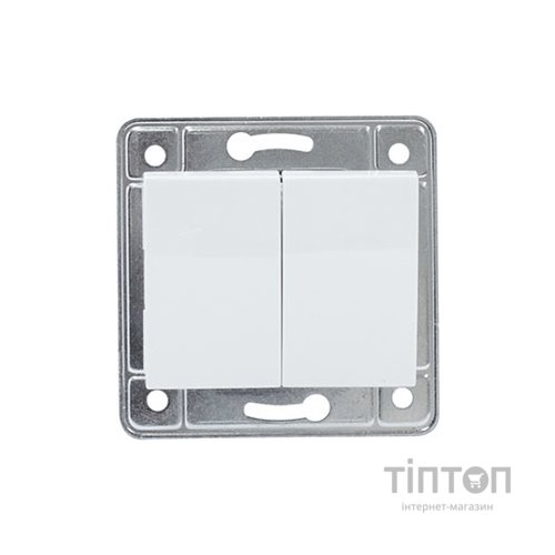 Вимикач SVEN Home SE-105 прохідний подвійний прихованого типу білий UAH