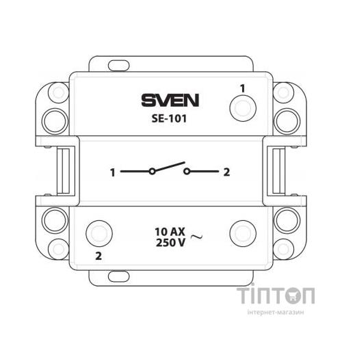 Вимикач SVEN SE-101 ivory (6438162010447)