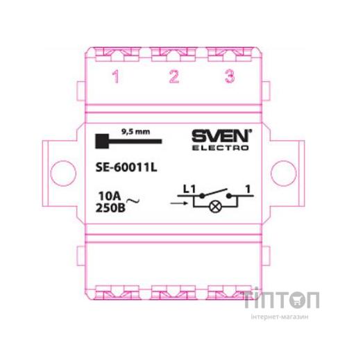 Вимикач SVEN SE-60011L white (4895134780821)