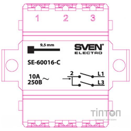 Вимикач SVEN SE-60016-C cream (4895134781507)